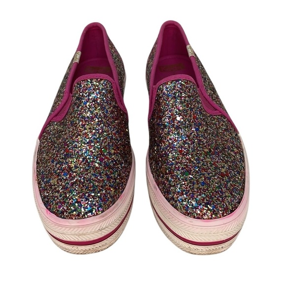 Kate Spade x Keds Shoes Colorful Glitter Slip-On Sneakers Size 5 - Picture 3 of 11